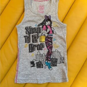 Gray Kids Tank Top with Graphic Print nwot size 6